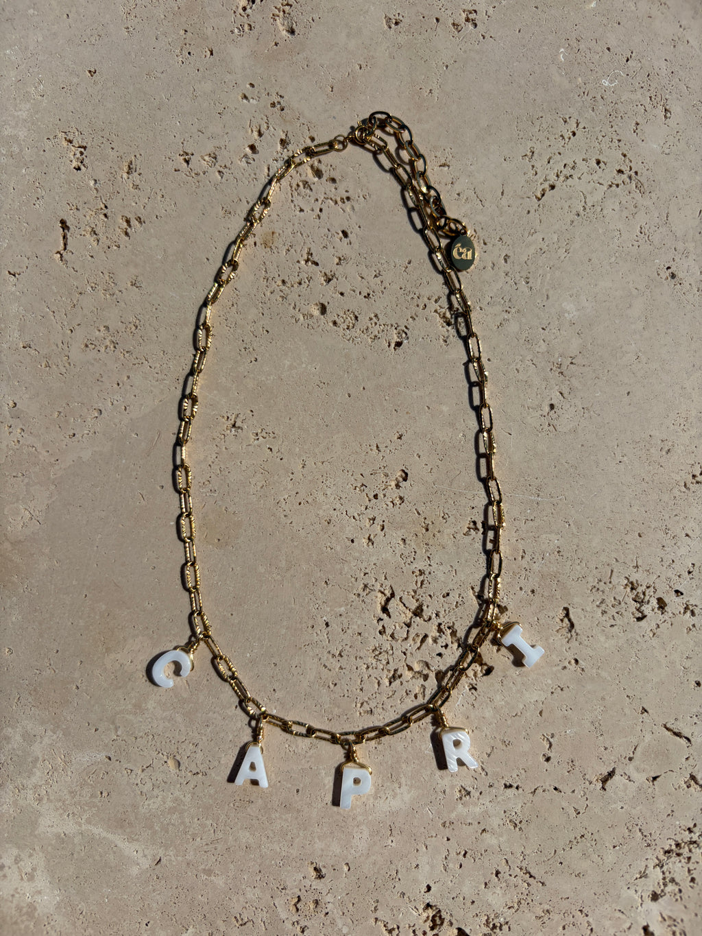 Collier message “Les cartes postales”
