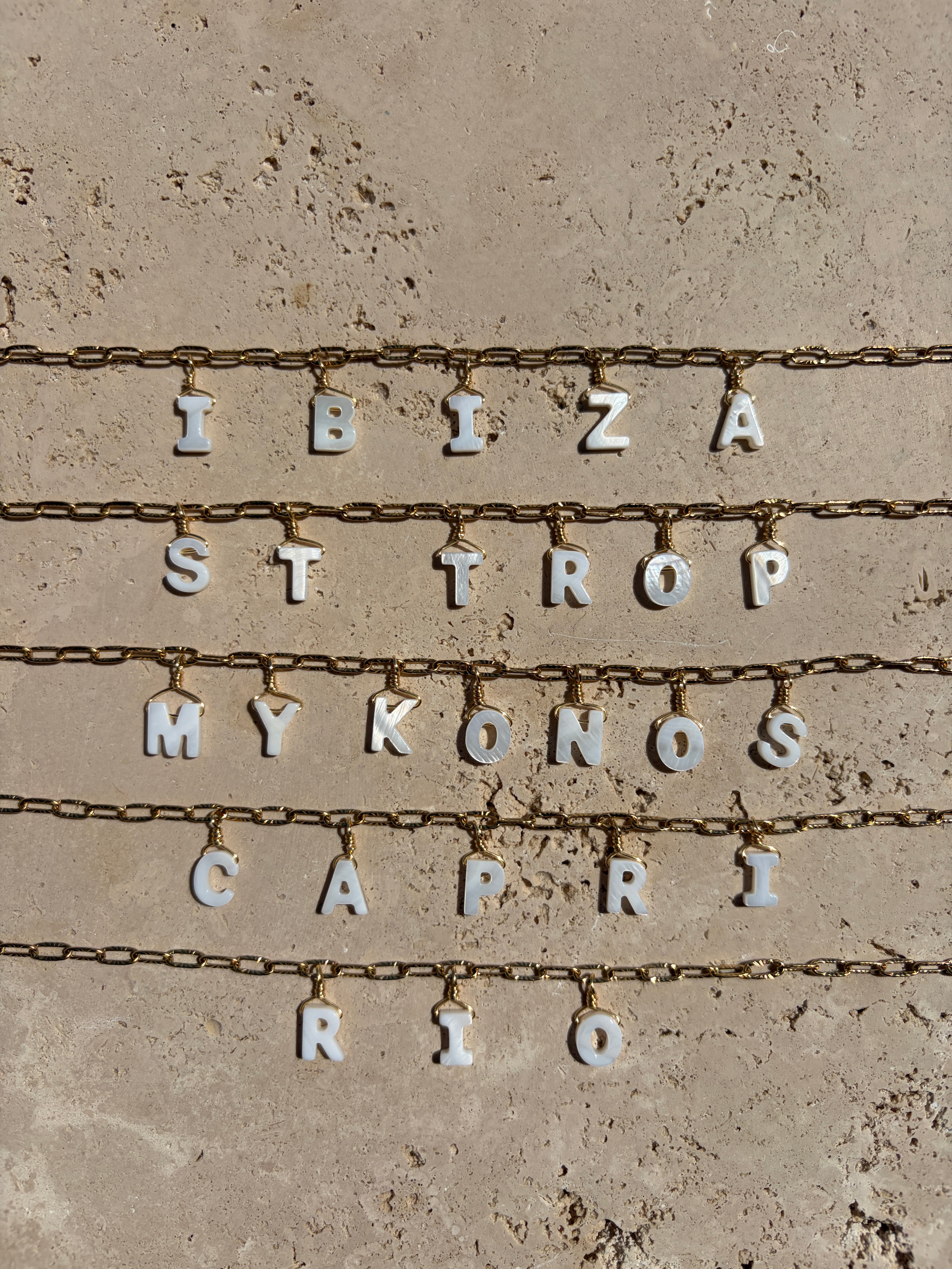 Collier message “Les cartes postales”