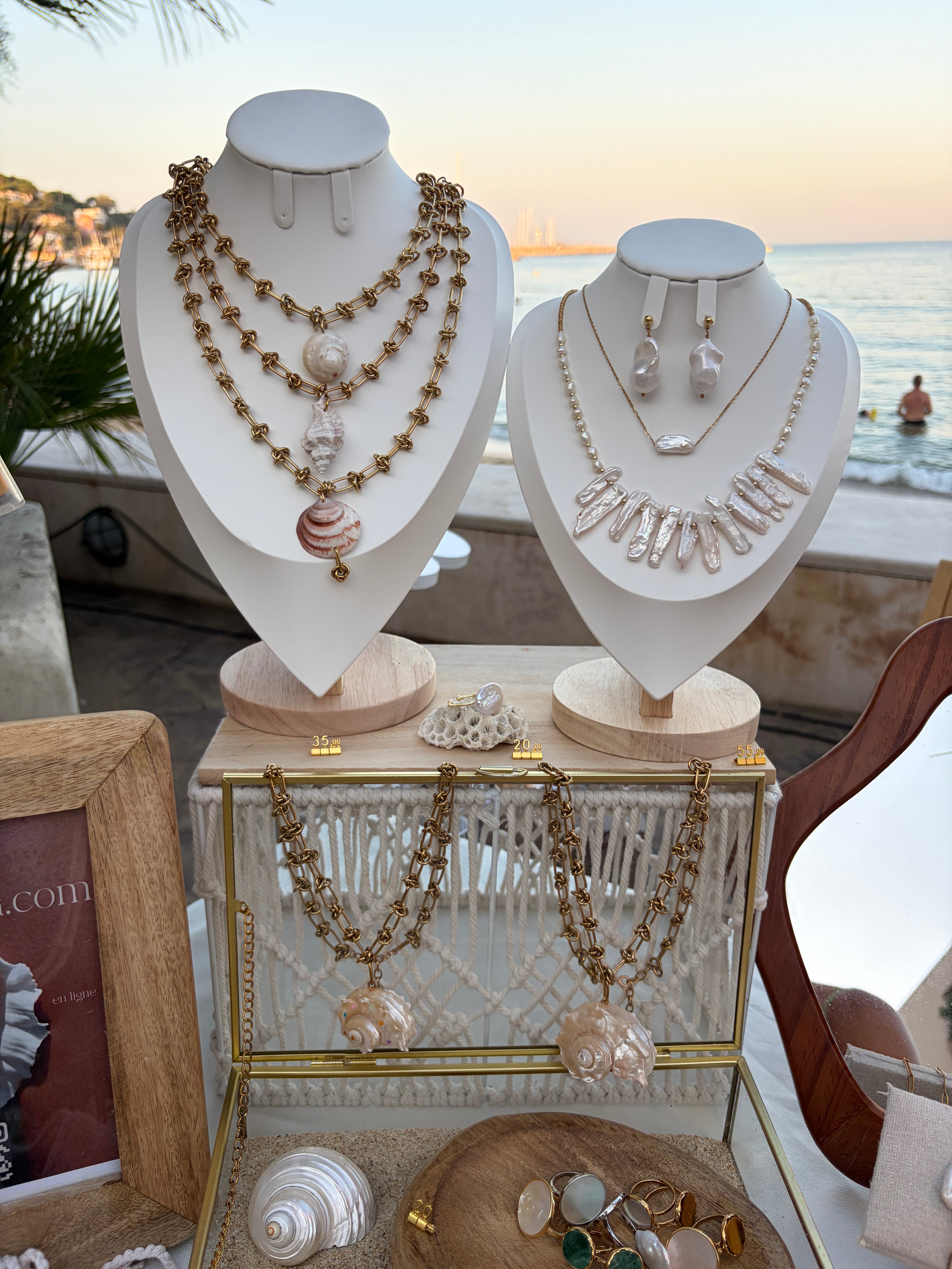 Collier coquillages "Les îles Bréhat"