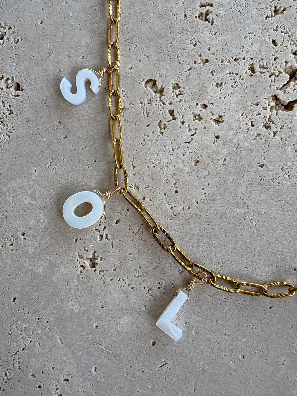 Collier message "Soleil"
