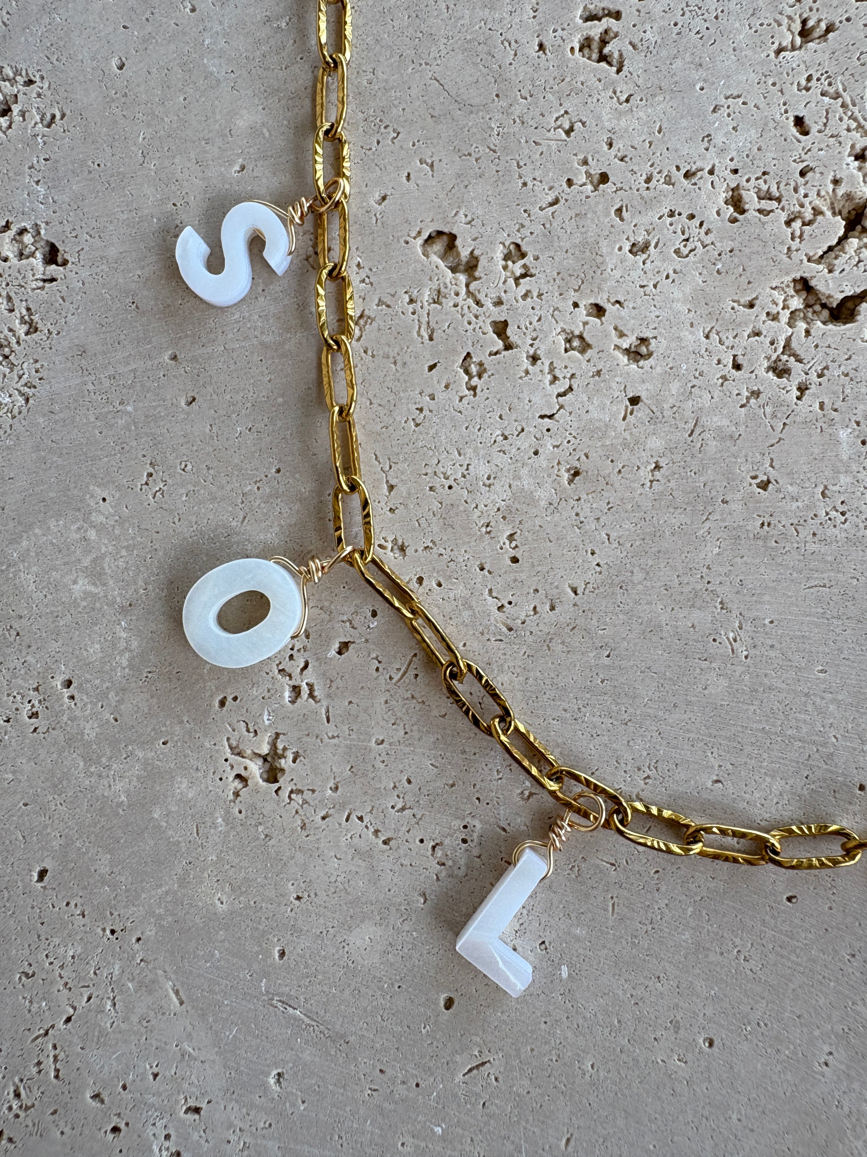 Collier message "Soleil"
