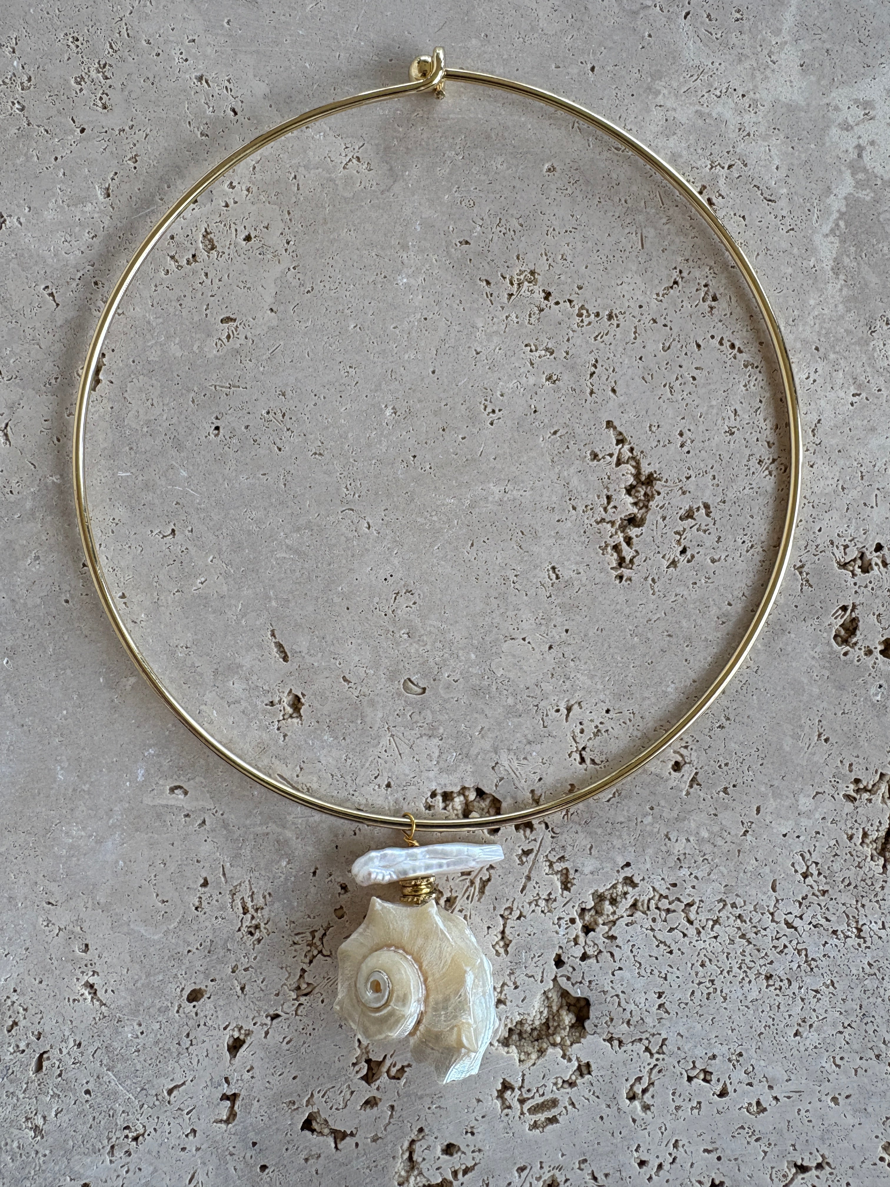 Collier jonc Shell