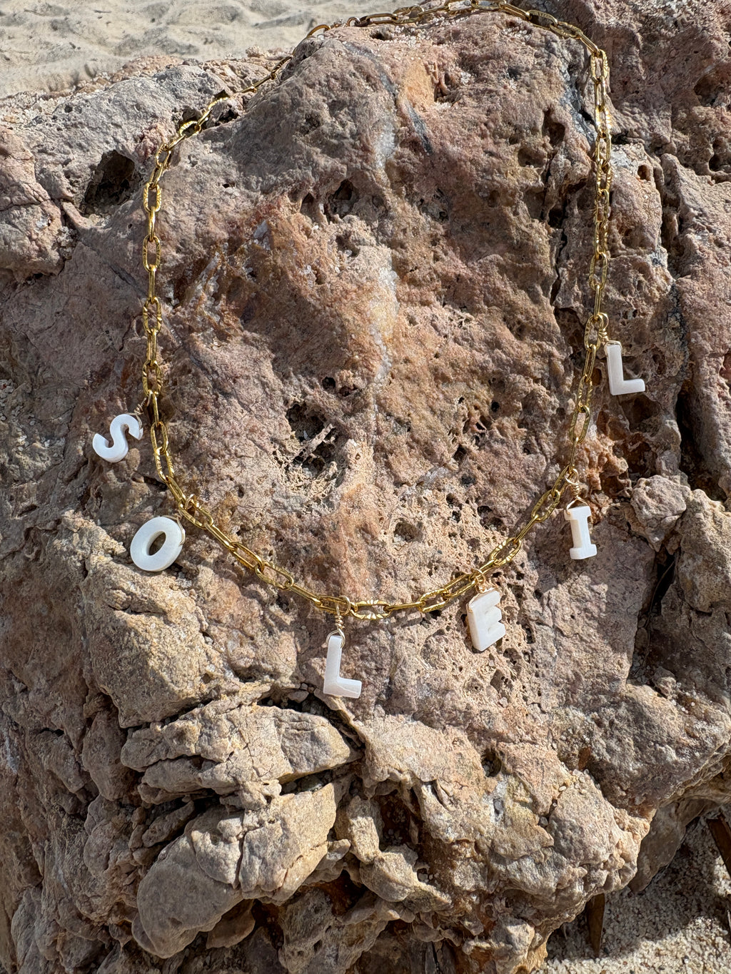 Collier message "Soleil"