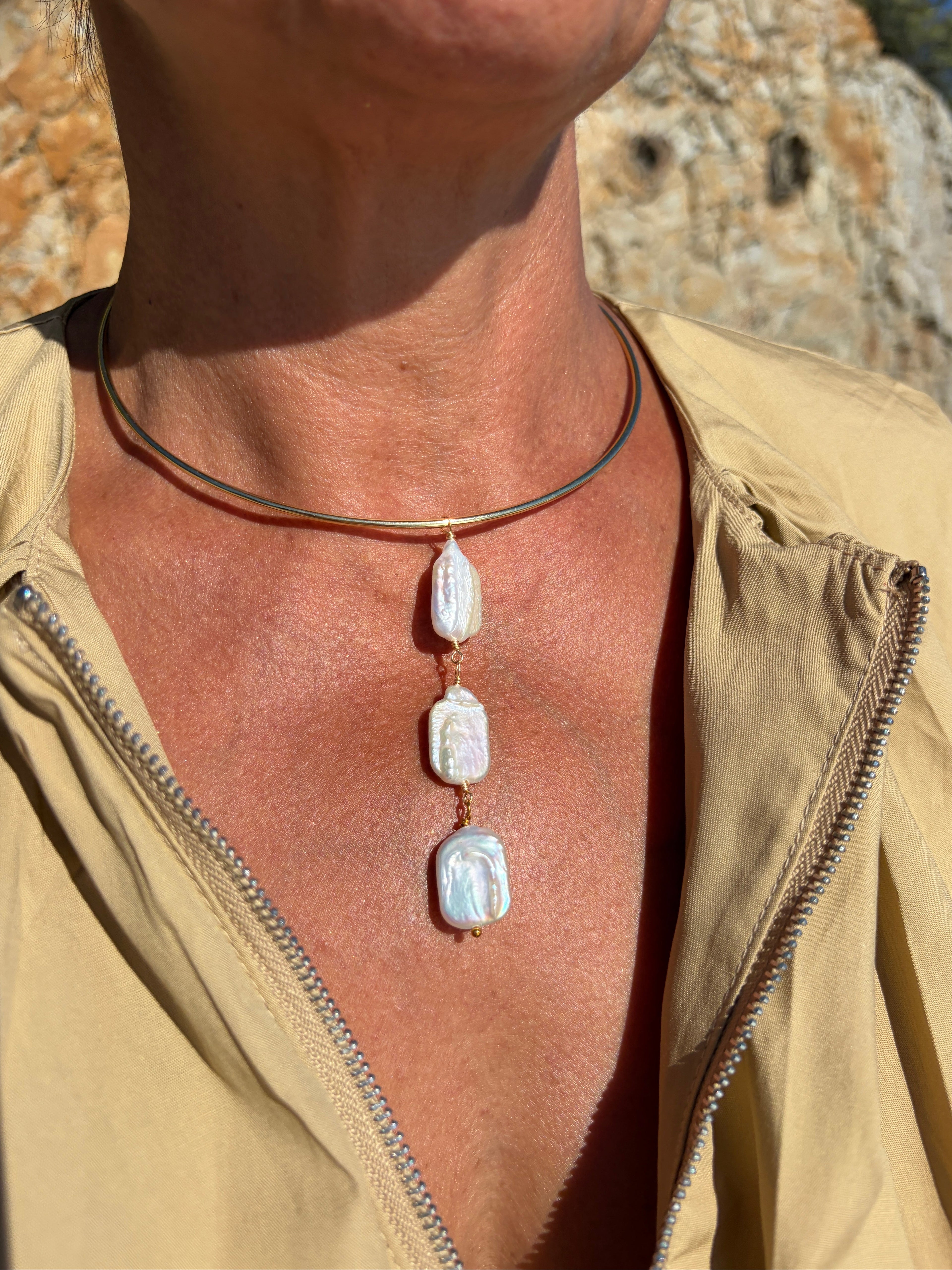 Collier jonc Pearl