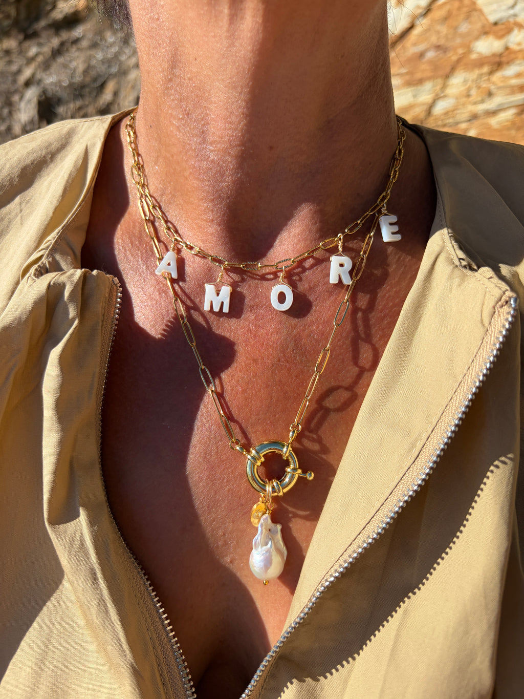 Collier message "Amore"
