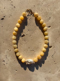 Collier Lulli Jade jaune