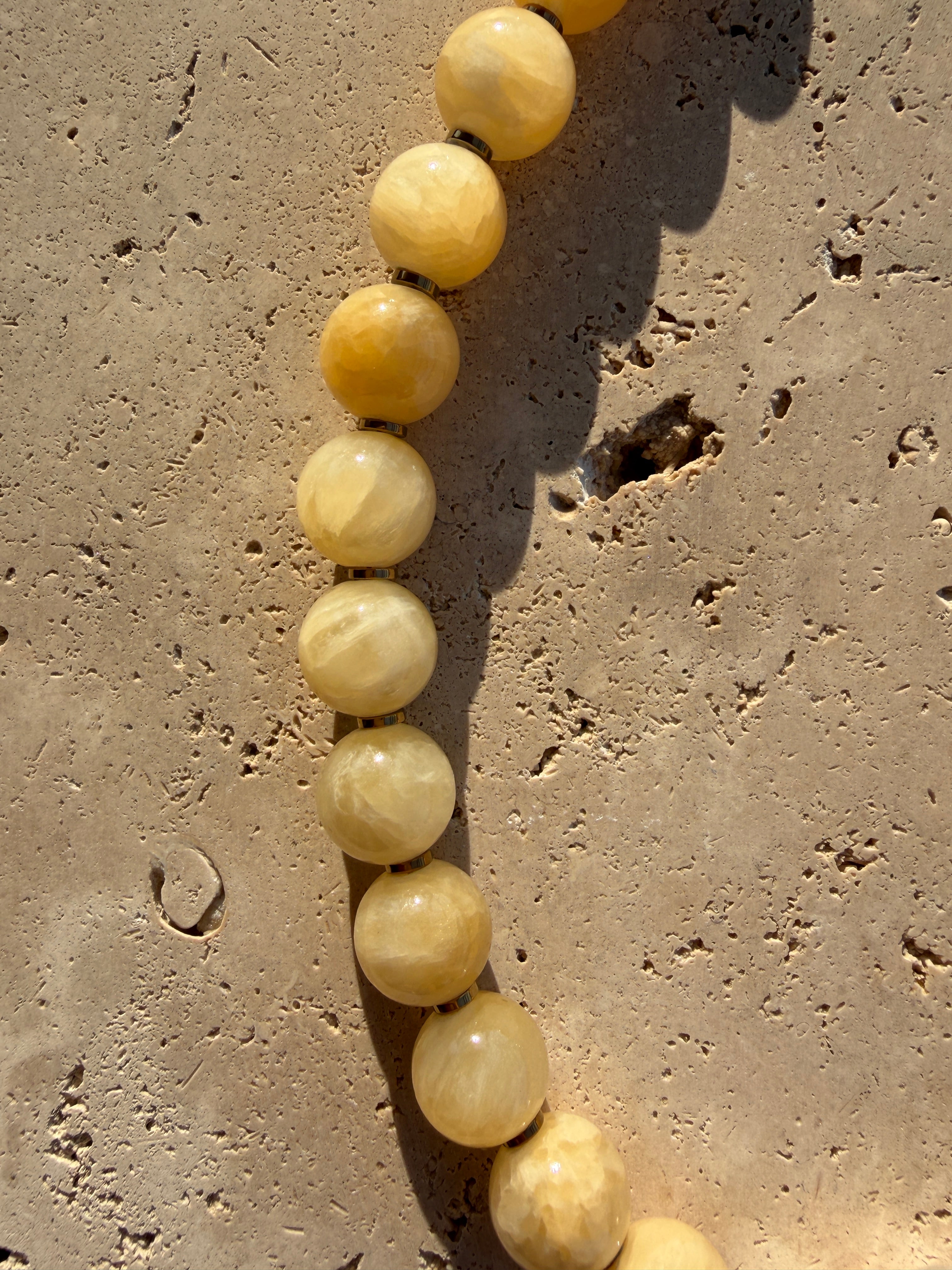 Collier Lulli Jade jaune