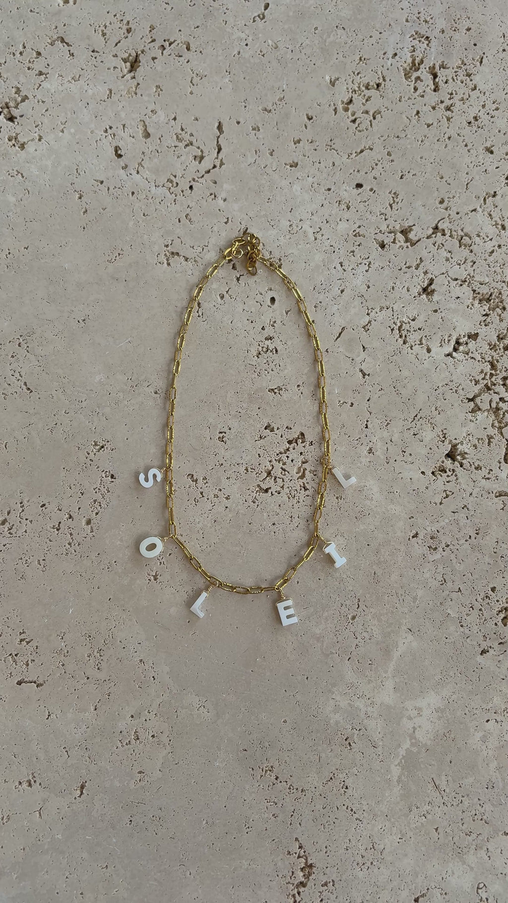 Collier message "Soleil"