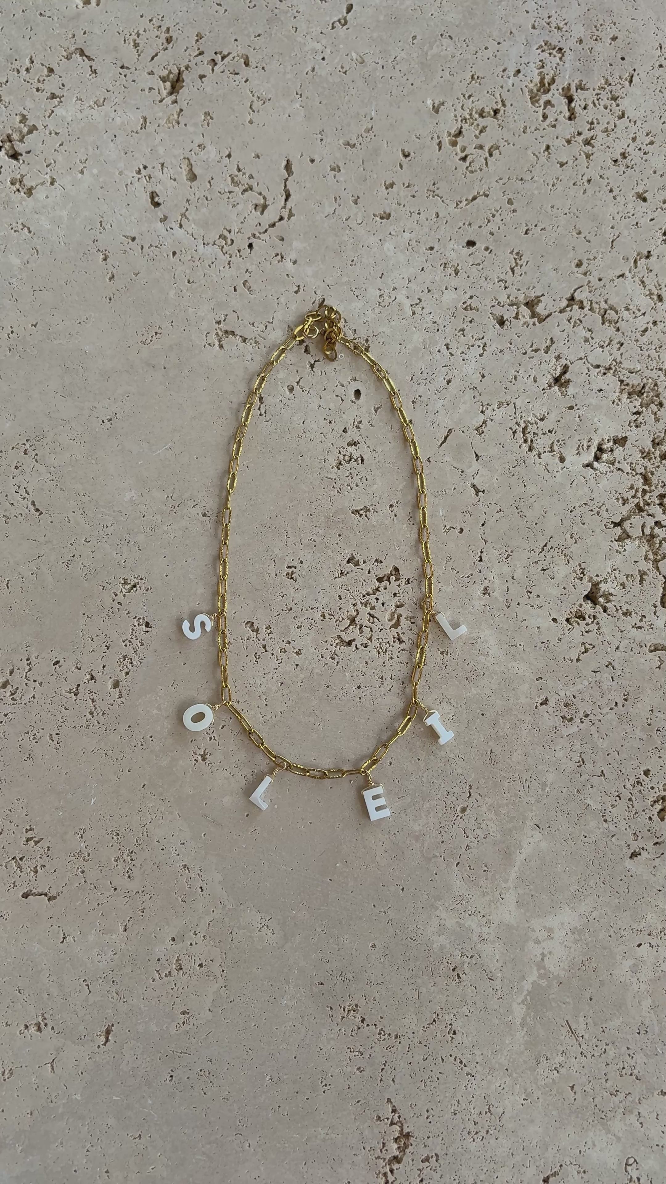 Collier message "Soleil"