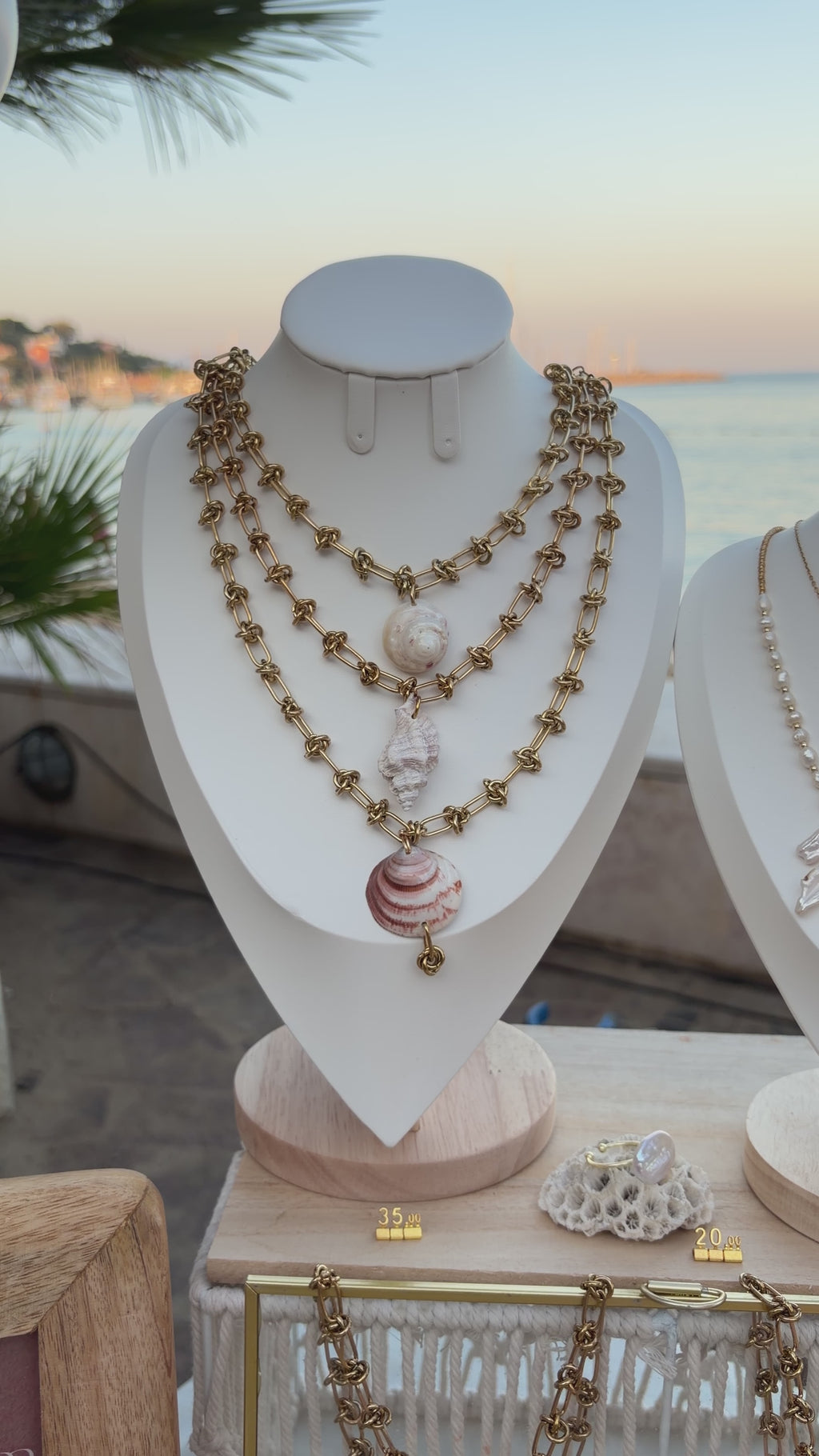 Collier coquillages "Les îles Bréhat"