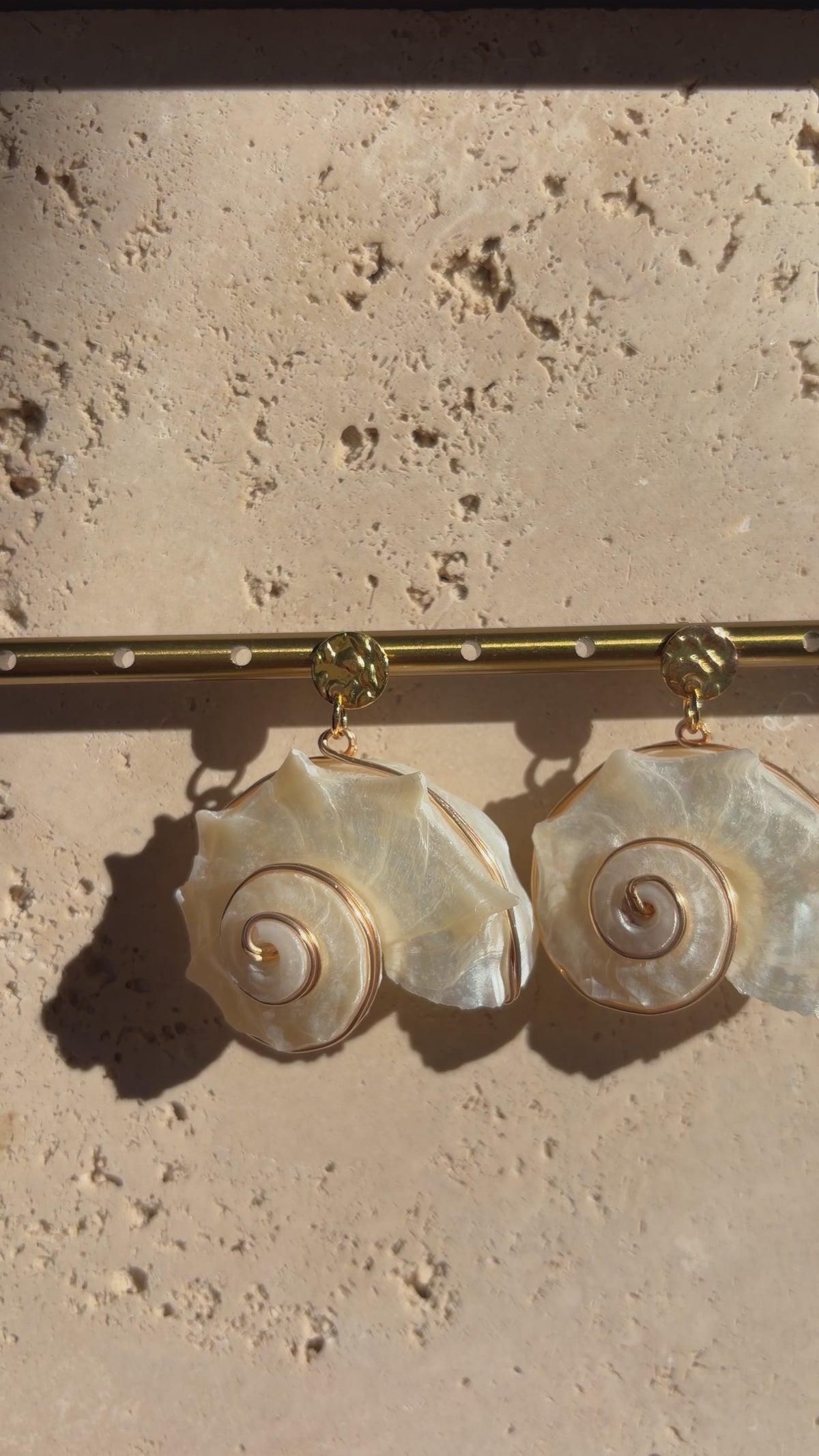 Boucles d'oreilles Shell gold